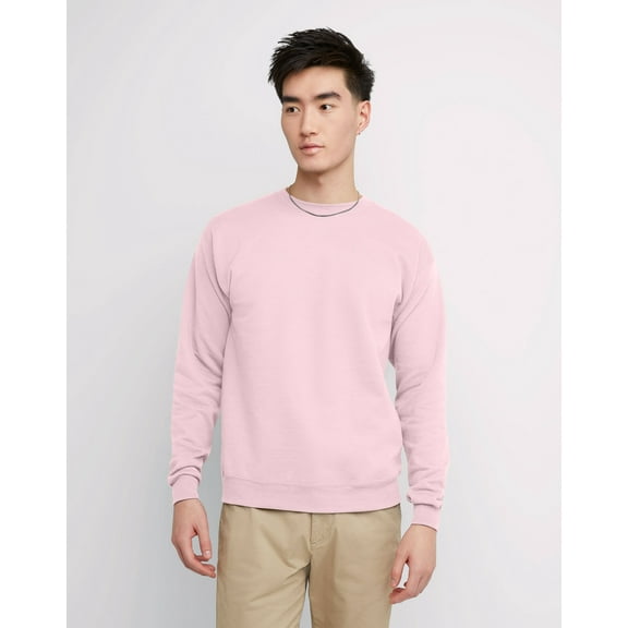 Men's Hanes® EcoSmart Fleece Sweatshirt Color: Pale Pink Size: L