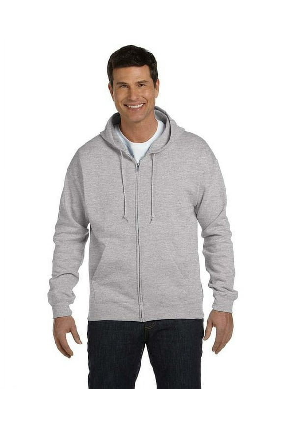 Men's and Big Men's Ecosmart Fleece Full Zip Hooded Jacket, up to Size 3XL