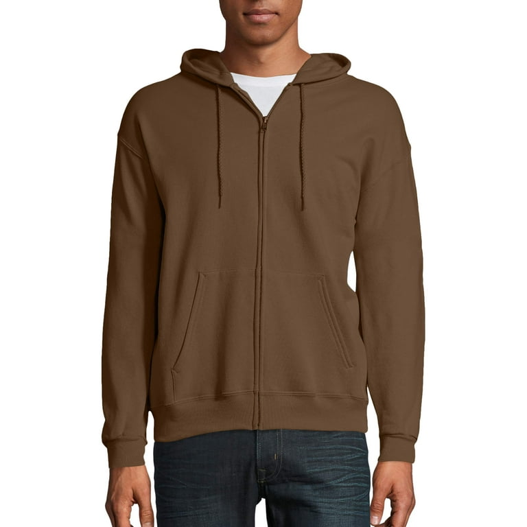 Men's Hanes Ecosmart Fleece Pullover Hoodie, Size: Small, LT Brown