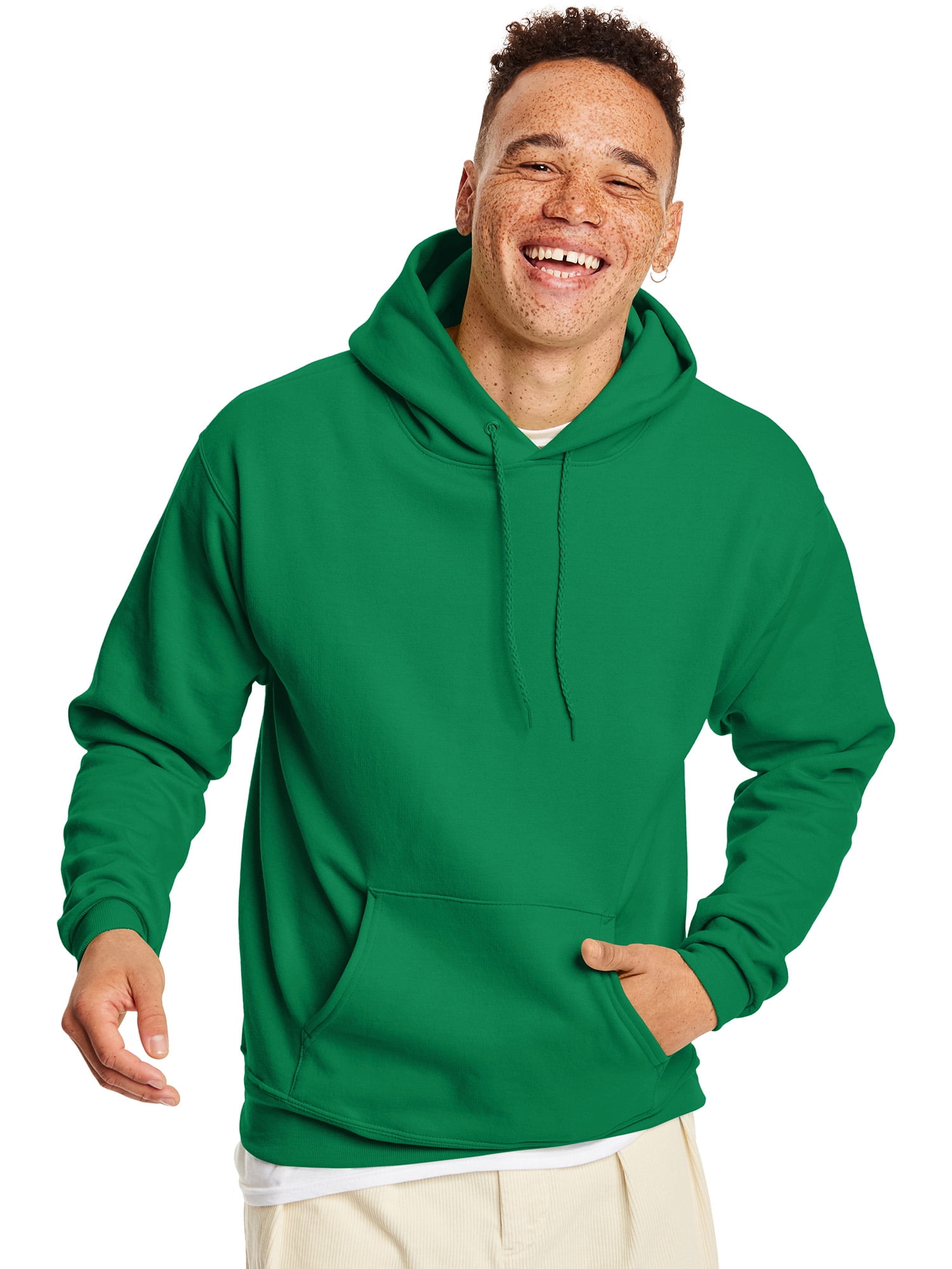 Hanes men's ecosmart fleece top pullover hoodie with front pocket