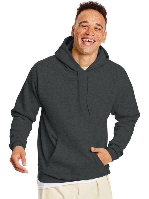 Men's and Big Men's Ecosmart Fleece Pullover Hoodie Sweatshirt, up to Size 5XL
