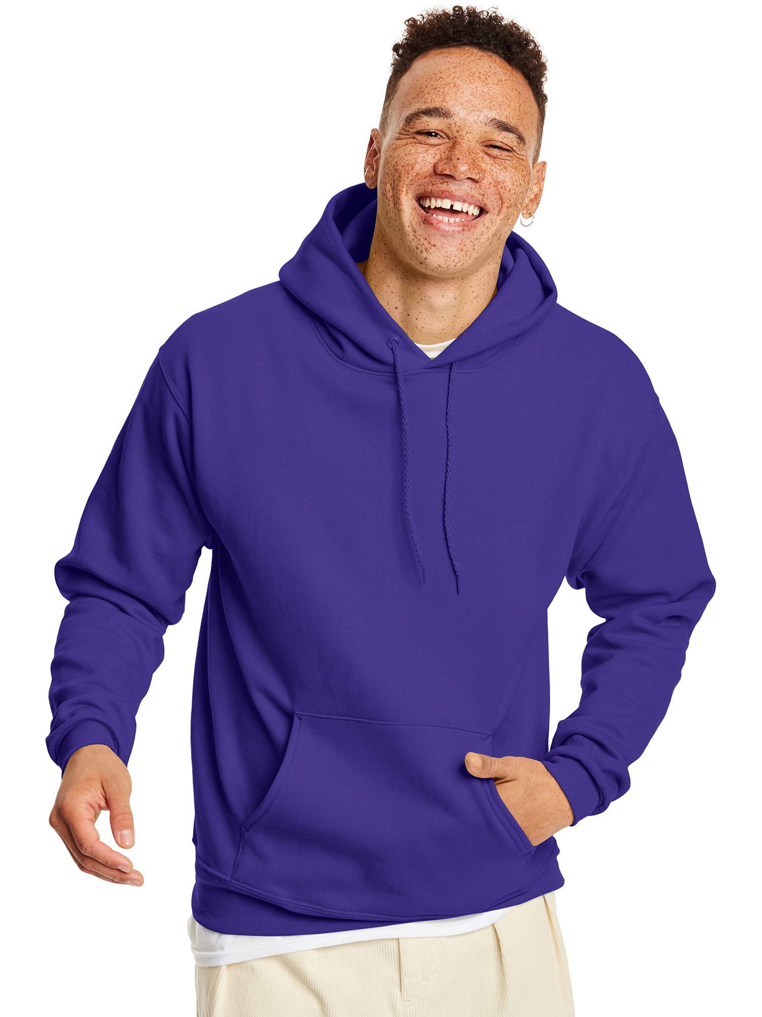 Hanes Men's and Big Men's Ecosmart Fleece Pullover Hoodie Sweatshirt, up to Size 5XL - image 1 of 6