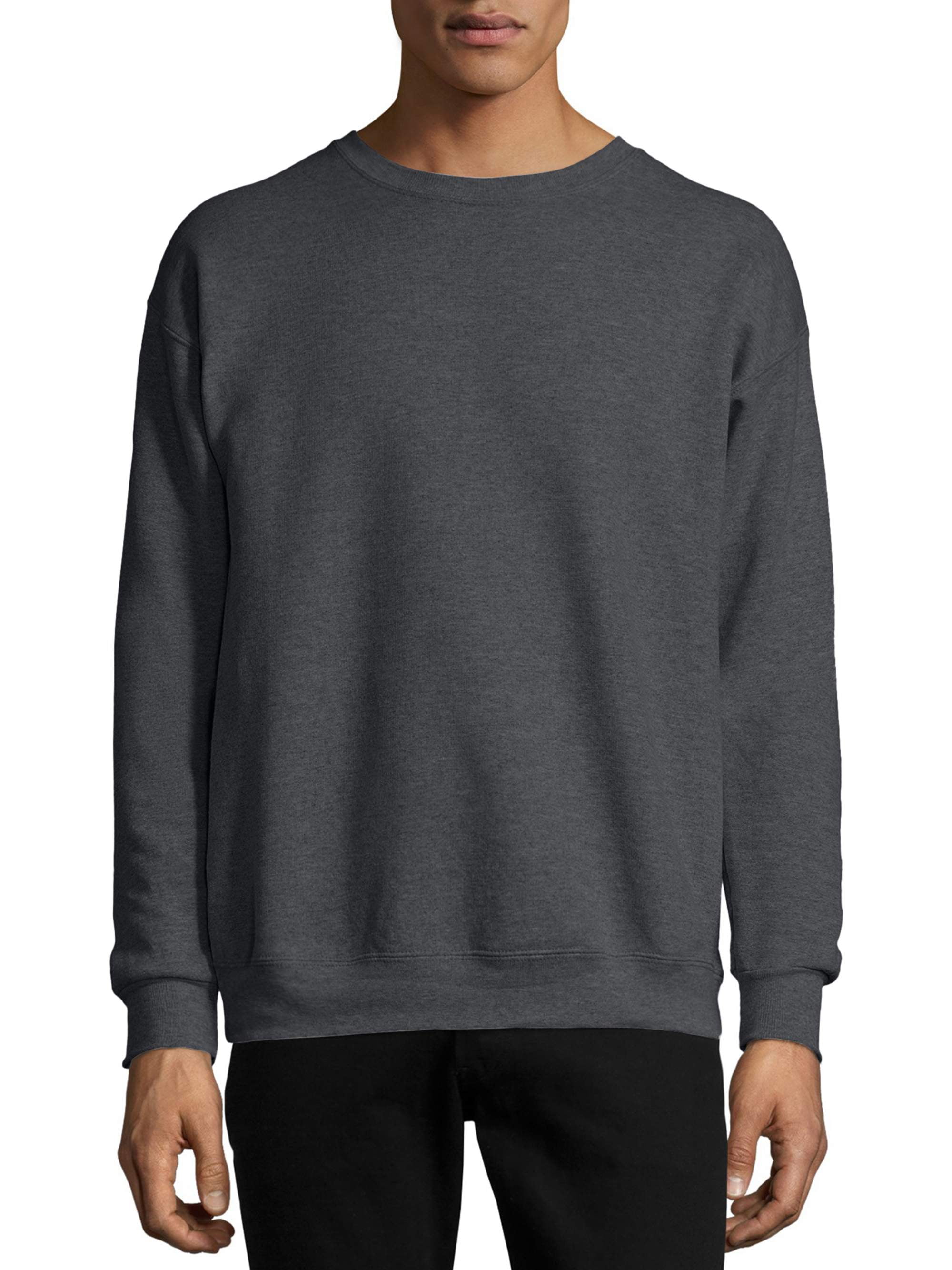 Hanes Men's and Big Men's Ecosmart Fleece Sweatshirt, up to Size 5XL ...