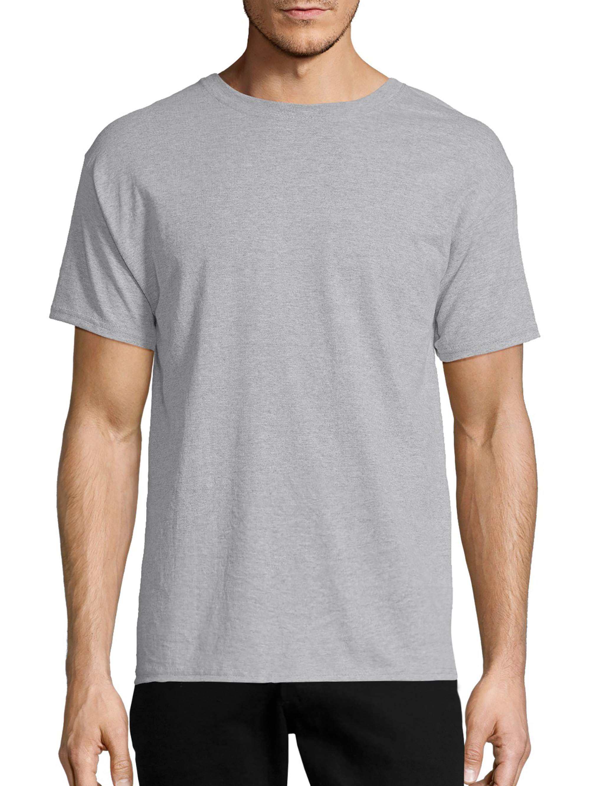 Hanes Men's and Big Men's Ecosmart Short Sleeve Tee, Up To Size 3XL ...