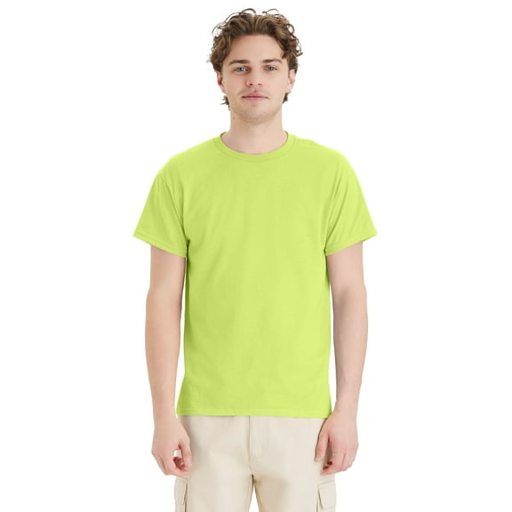 Hanes EcoSmart Unisex Crewneck T-Shirt Safety Green S