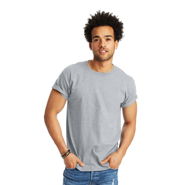 Hanes Men's and Big Men's Essentials Short Sleeve Tee, Up To Size 6XL