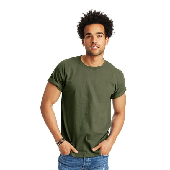 Hanes Men's and Big Men's Essentials Short Sleeve Tee, Up To Size 6XL