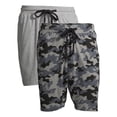thumbnail image 1 of Hanes Men's and Big Men's Jersey Camo Sleep Shorts, 2-Pack, 1 of 5