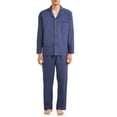 thumbnail image 1 of Hanes Men’s and Big Men’s Long Sleeve Long Leg Woven Pajama Set, 2-Piece, 1 of 2