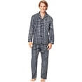 thumbnail image 1 of Hanes Men's and Big Men's Long Sleeve Long Leg Woven Pajama Set, 2-Piece, 1 of 2