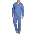 thumbnail image 1 of Hanes Men’s and Big Men’s Long Sleeve Long Leg Woven Pajama Set, 2-Piece, 1 of 2