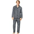 thumbnail image 1 of Hanes Men's and Big Men's Long Sleeve Long Leg Woven Pajama Set, 2-Piece, 1 of 2