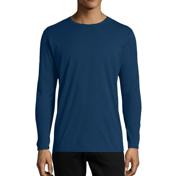 Hanes Men's and Big Men's Nano-T Long Sleeve Tee, Up To Size 3XL