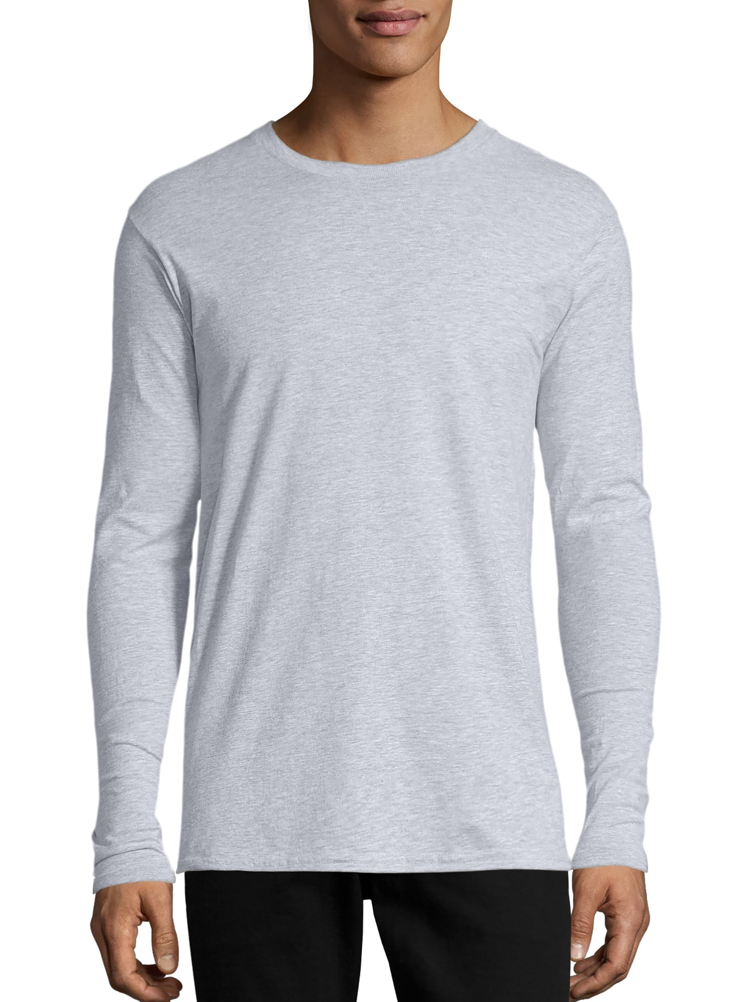 Hanes Men's and Big Men's Nano-T Long Sleeve Tee, Up To Size 3XL ...