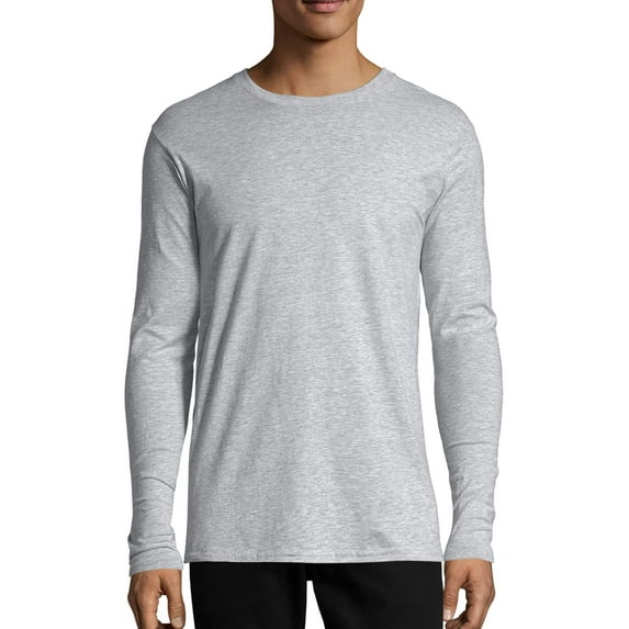 Hanes Men's and Big Men's Nano-T Long Sleeve Tee, Up To Size 3XL