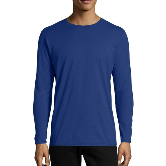 Hanes Men's and Big Men's Nano-T Long Sleeve Tee, Up To Size 3XL