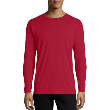 Hanes Men's and Big Men's Nano-T Long Sleeve Tee, Up To Size 3XL