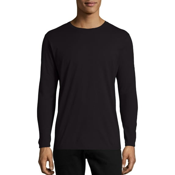 Hanes Men's and Big Men's Nano-T Long Sleeve Tee, Up To Size 3XL