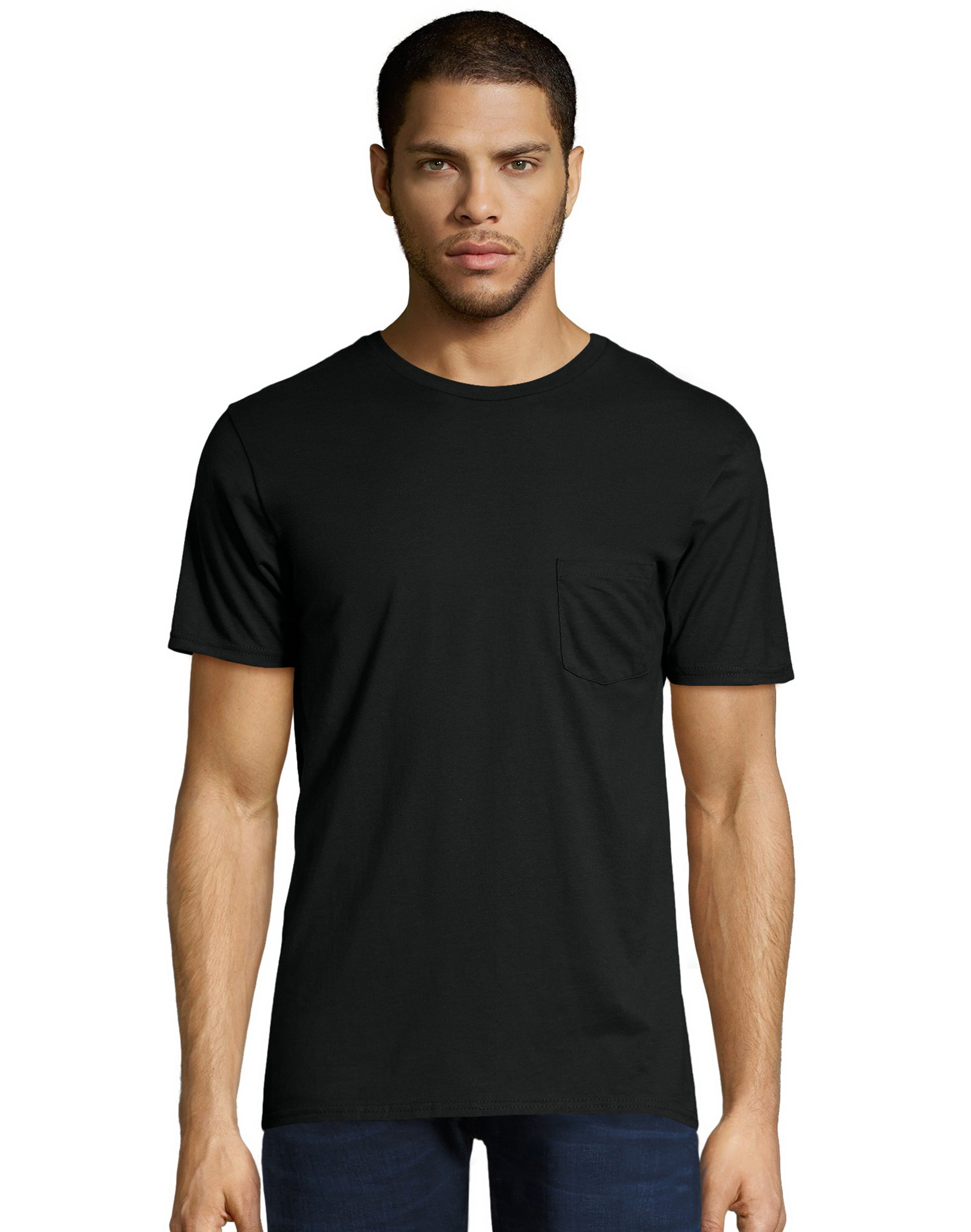 Hanes Men's and Big Men's Nano-T Short Sleeve Pocket Tee, Up To Size ...