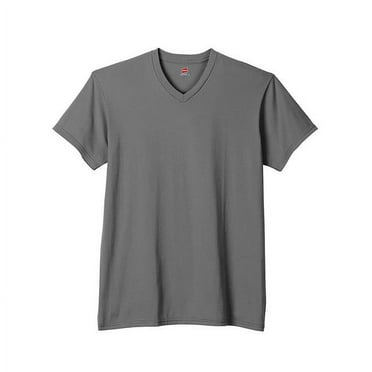 Hanes Men's and Big Men's Nano-T Short Sleeve V-Neck, Up To Size 3XL