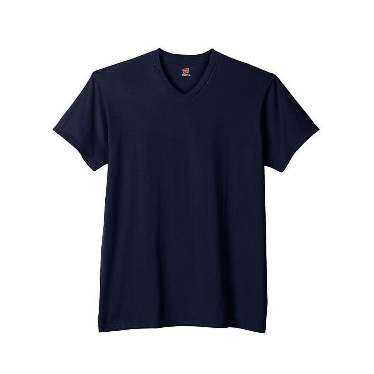Hanes Men's and Big Men's Nano-T Short Sleeve V-Neck, Up To Size 3XL ...