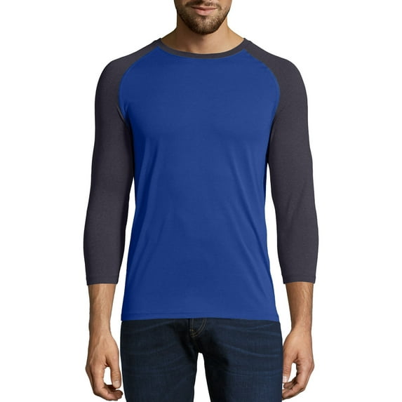 Hanes Men's and Big Men's Performance Baseball Tee, Up To Size 2XL