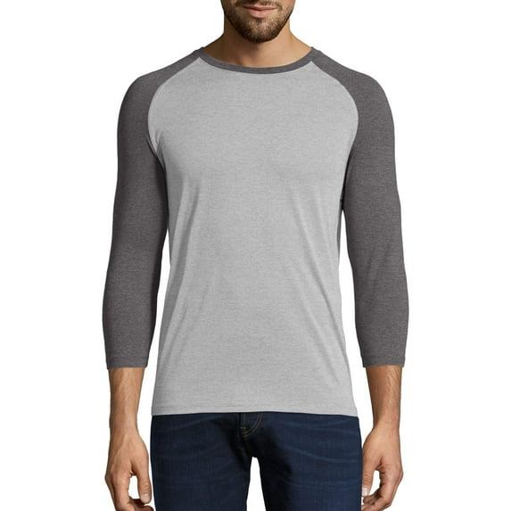 Hanes Men's and Big Men's Performance Baseball Tee, Up To Size 2XL