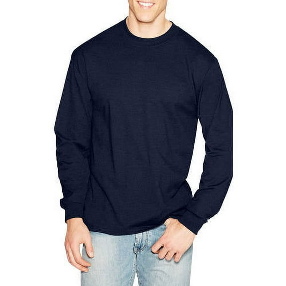 Hanes Mens Premium Beefy-T Cotton Long Sleeve T-Shirt, Sizes S-3XL