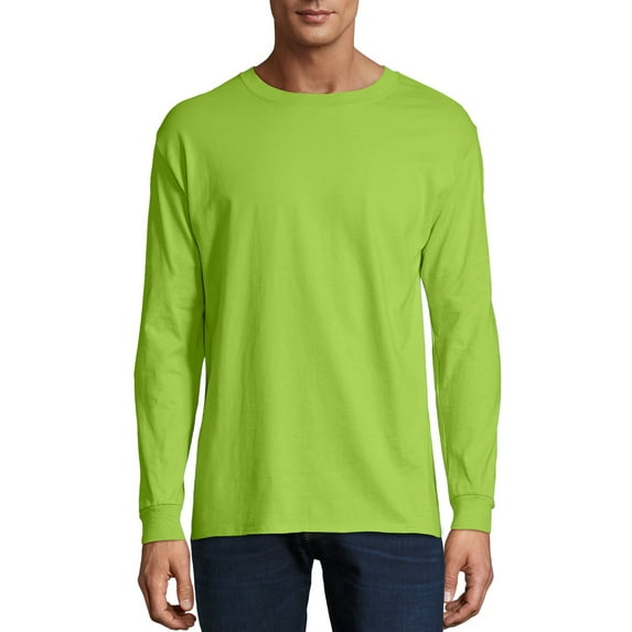 Hanes Mens Premium Beefy-T Cotton Long Sleeve T-Shirt, Sizes S-3XL