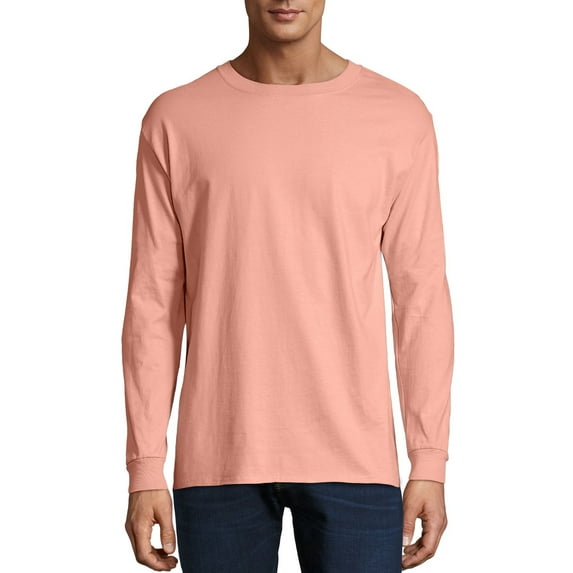Hanes Mens Premium Beefy-T Cotton Long Sleeve T-Shirt, Sizes S-3XL