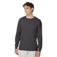 thumbnail image 1 of Hanes Beefy-T Unisex Long Sleeve T-Shirt Smoke Gray XL, 1 of 4