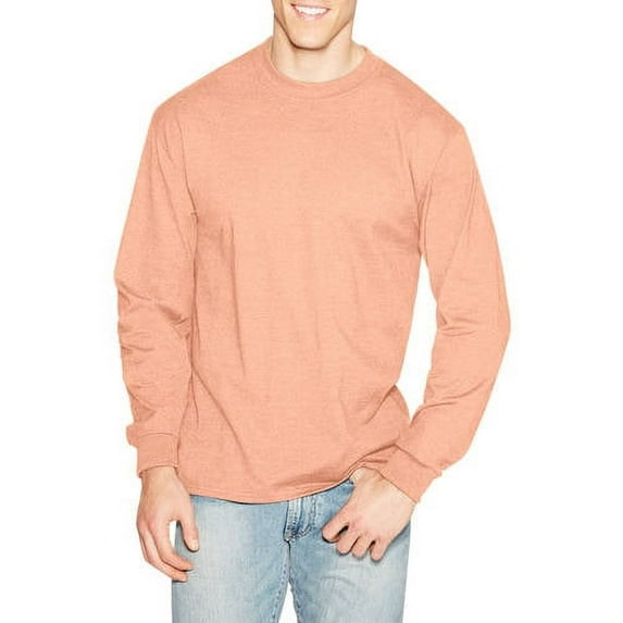 Hanes Mens Premium Beefy-T Cotton Long Sleeve T-Shirt, Sizes S-3XL