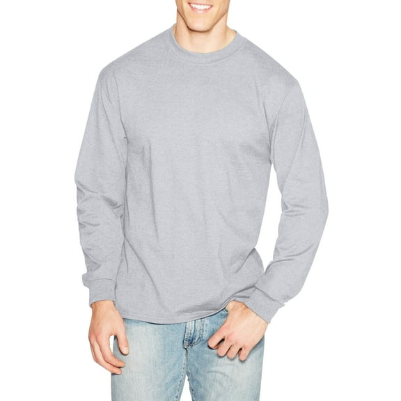 Hanes Mens Premium Beefy-T Cotton Long Sleeve T-Shirt, Sizes S-3XL