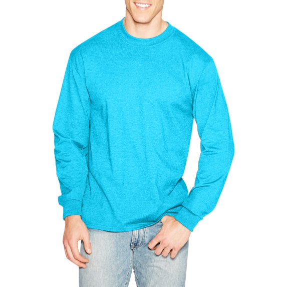 Hanes Mens Premium Beefy-T Cotton Long Sleeve T-Shirt, Sizes S-3XL