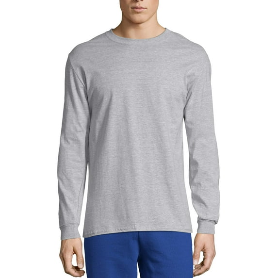 Hanes Mens Premium Beefy-T Cotton Long Sleeve T-Shirt, Sizes S-3XL