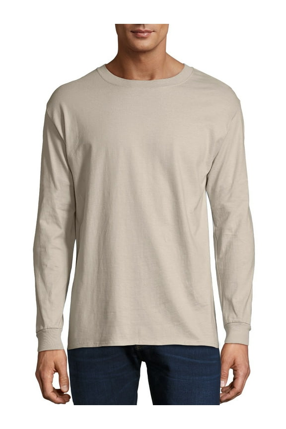 Mens Premium Beefy-T Cotton Long Sleeve T-Shirt, Sizes S-3XL