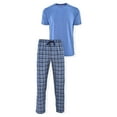 thumbnail image 1 of Hanes Men's and Big Men's Short Sleeve Knit Sleep Top With Woven Pajama Pants, 1 of 3