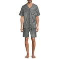 thumbnail image 1 of Hanes Men's and Big Men's Short Sleeve Top and Shorts Woven Pajama Set, Sizes S-5XL, 1 of 5