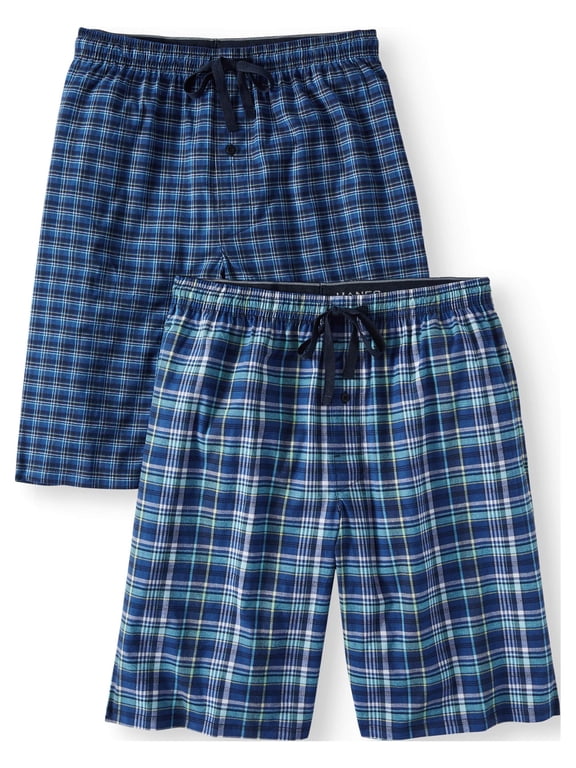 Men's and Big Men's 2-Pack Woven Stretch Sleep Jam Short