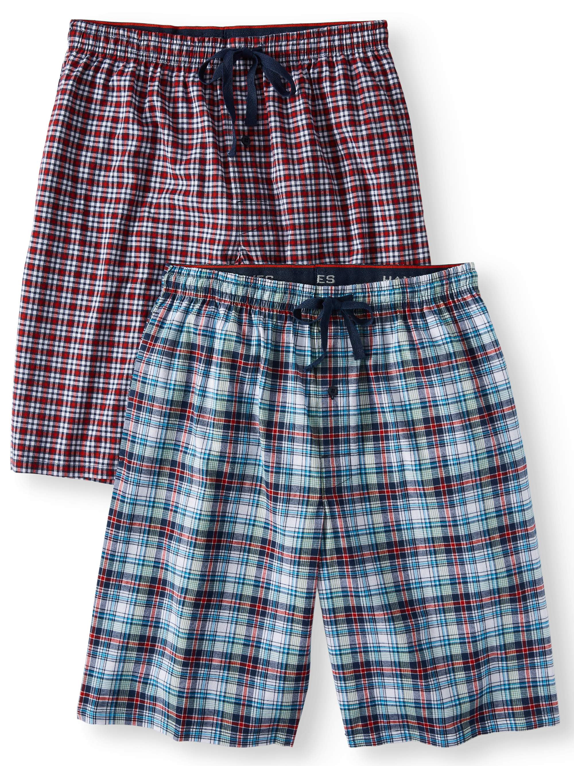 Hanes Big & Tall Men's 2-Pack Woven Stretch Sleep Jam Short
