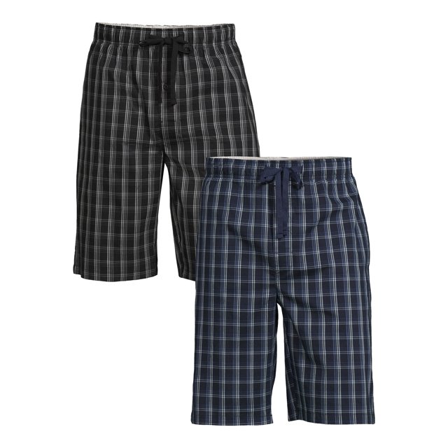 Hanes Men's and Big Men's Stretch Sleep Jam Shorts, 2Pack, Sizes S5X