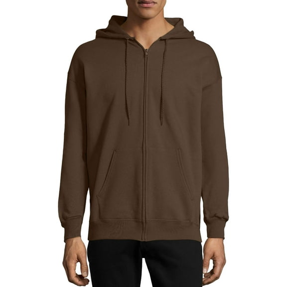 Hanes Men's and Big Men's Ultimate Cotton Heavyweight Fleece Full Zip Hood, up to Size 3XL