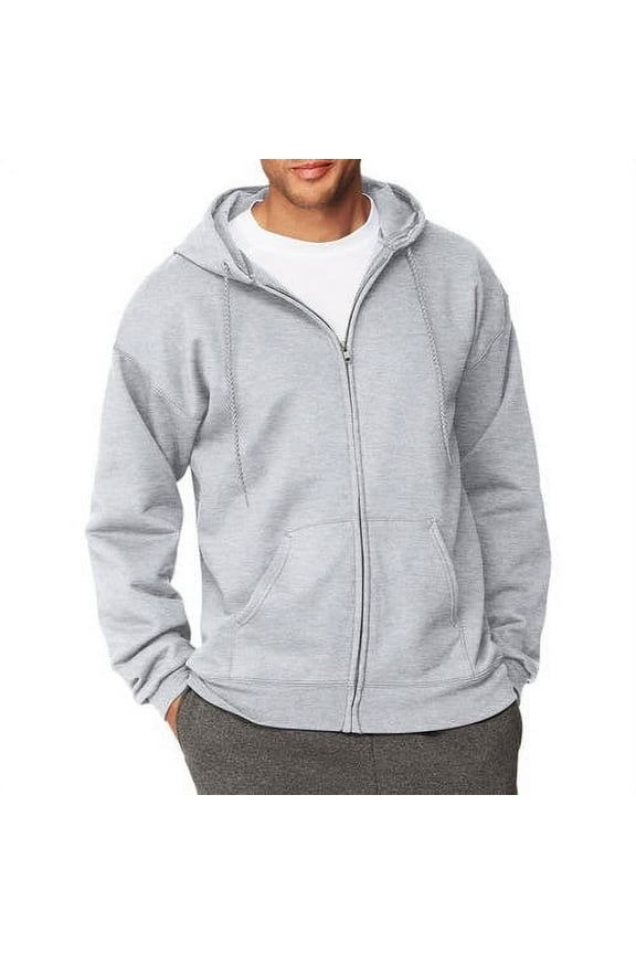 Men's and Big Men's Ultimate Cotton Heavyweight Fleece Full Zip Hood, up to Size 3XL