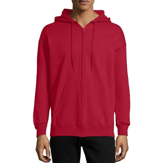Hanes Men's and Big Men's Ultimate Cotton Heavyweight Fleece Full Zip Hood, up to Size 3XL
