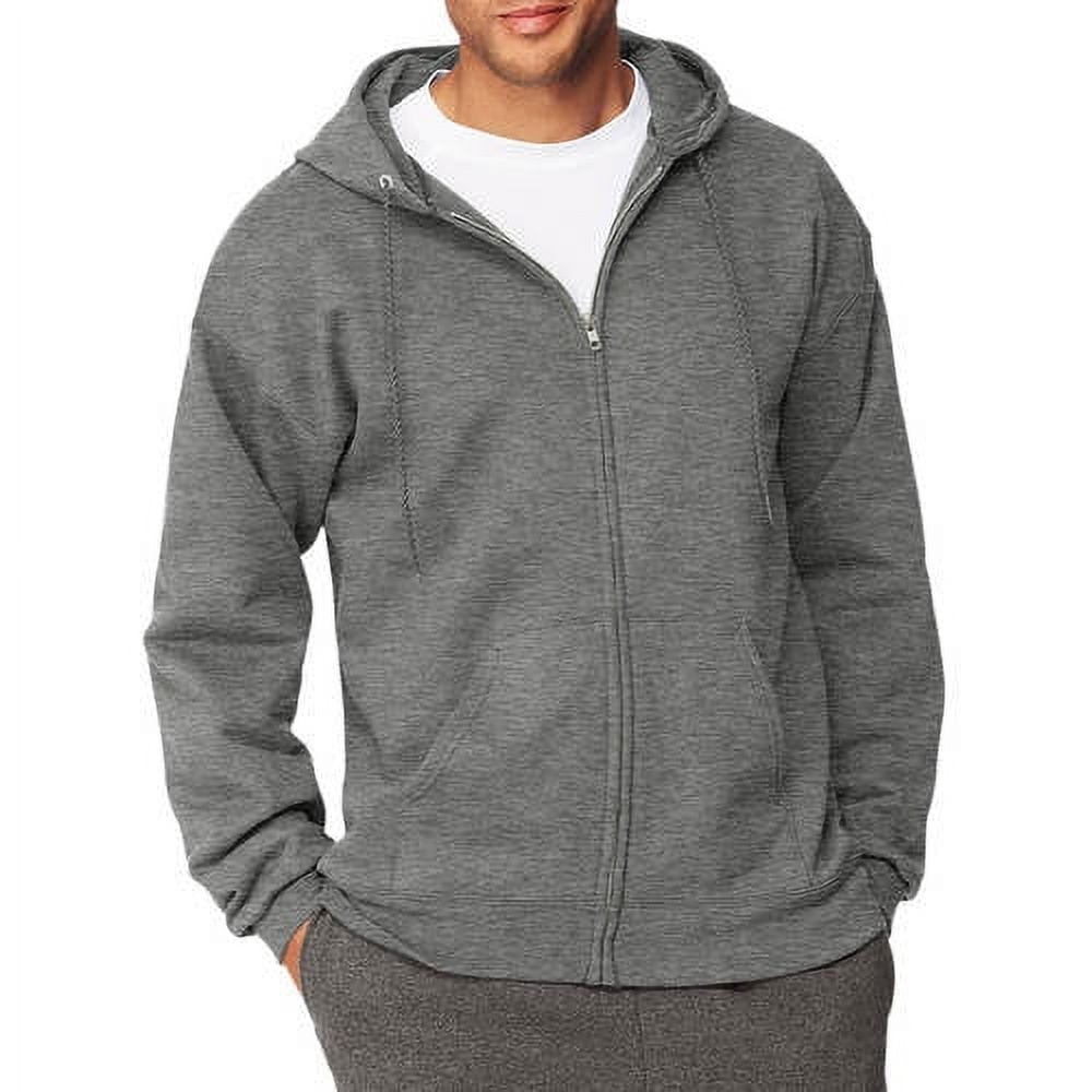 Hanes Men's and Big Men's Ultimate Cotton Heavyweight Fleece Full Zip Hood, up to Size 3XL