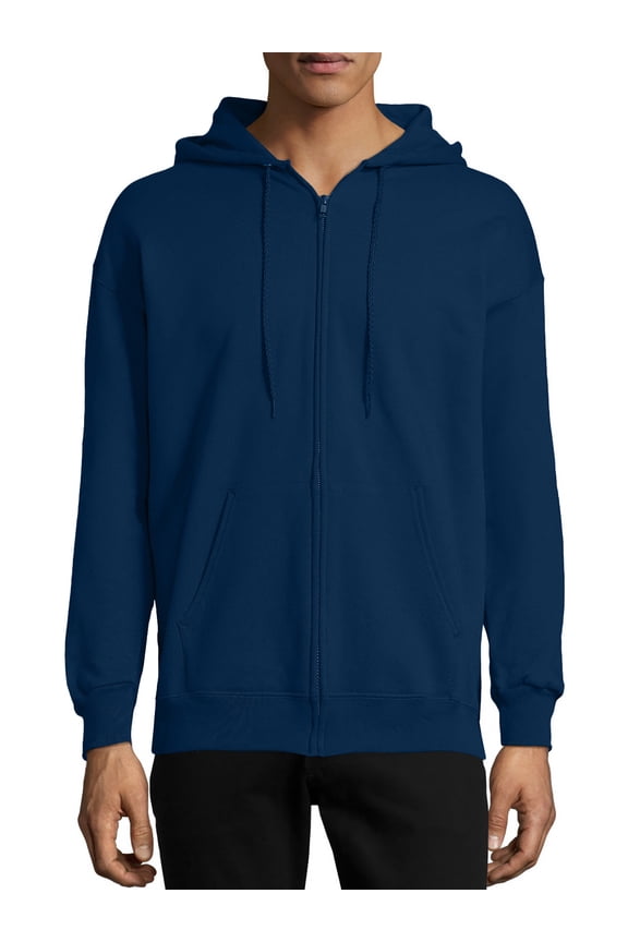 Men's and Big Men's Ultimate Cotton Heavyweight Fleece Full Zip Hood, up to Size 3XL