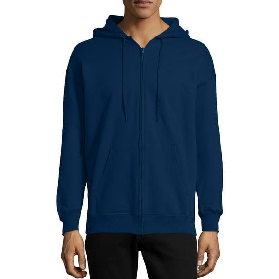 Hanes Men's and Big Men's Ultimate Cotton Heavyweight Fleece Full Zip Hood, up to Size 3XL