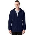 thumbnail image 1 of Hanes Ultimate Men's Full-Zip Heavyweight Fleece Hoodie Navy S, 1 of 4
