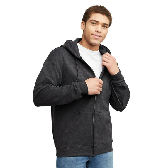 Hanes Men's and Big Men's Ultimate Cotton Heavyweight Full Zip Hoodie, Sizes S-3XL