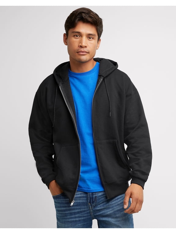 Ultimate Men's Full-Zip Heavyweight Fleece Hoodie Black L